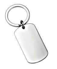 Keyring rectangular plate-no chain-