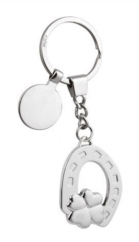 Keyring horseshoe/four-leave clover, product image