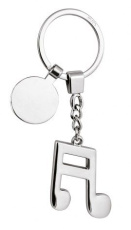 Keyring musical note with coin