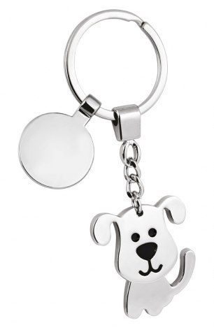 Keyring little dog twisted/coin, product image