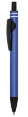 Blue aluminium pen clip black
