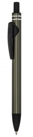 Burnished aluminium pen clip black, product image (1)