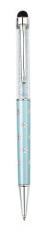 Pen aluminium sky-blue flower