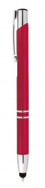 Ballpoint pen aluminium red, touch, product image (2)