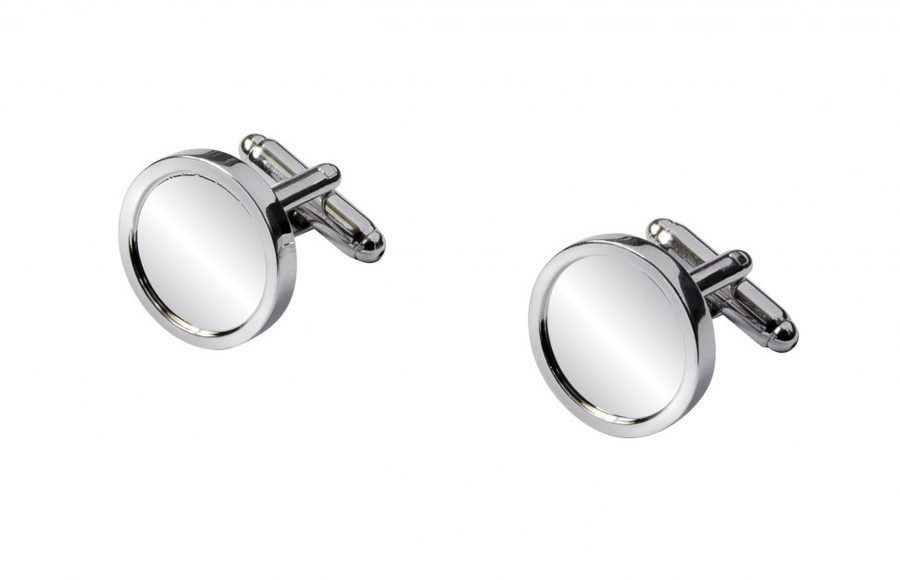 Cufflinks round with hollow, product image (1)
