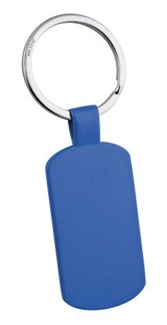 Keyring plate rectangular blue, product image (1)
