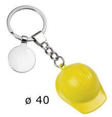 Keyring helmet yellow d=40mm