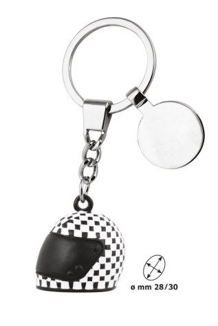 Keyring helmet checkered/coin, product image (1)