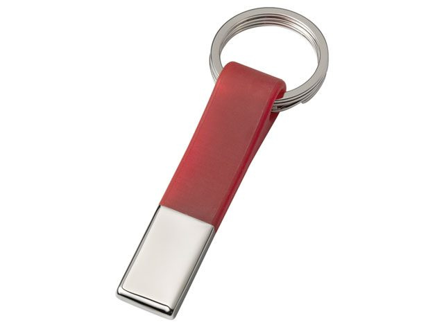 Keyring double ring red, product image
