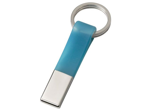 Keyring double ring blue, product image