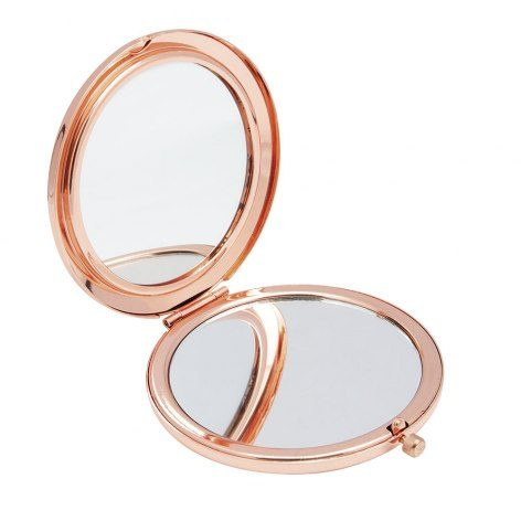 Round mirror with rosé button, product image (1)