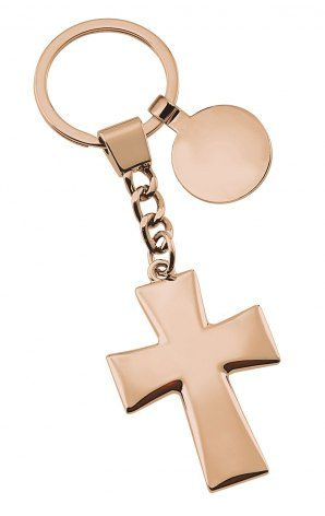 Rosé cross keyring with token, product image (1)