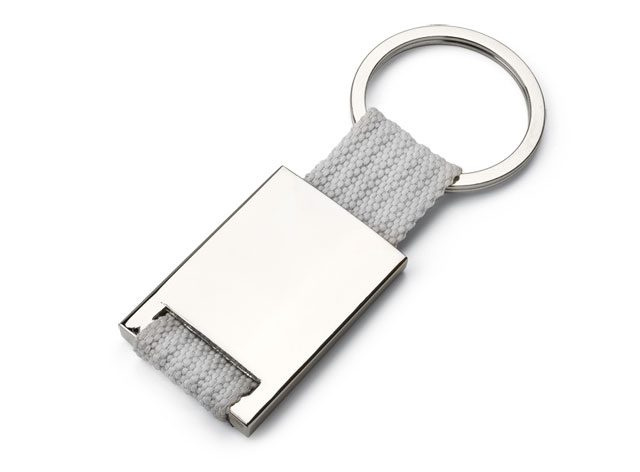Keyring - nylon grey, product image