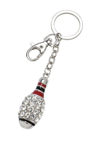 Keyring bowling pin w/ strass, without box, product image