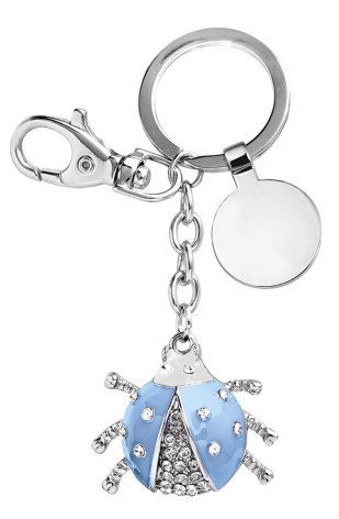 Keyring ladybird white/sky-blue, without box, product image