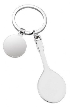 Keyring tennis racket- with token, product image (2)