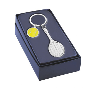 Keyring tennis racket- with token, product image (3)