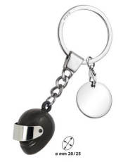 Keyring helmet small black /coin