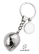 Keyring helmet big chromed