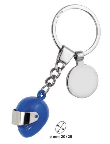 Keyring helmet small blue /chromed, product image (1)