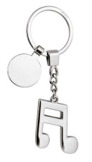 Keyring musical note with coin