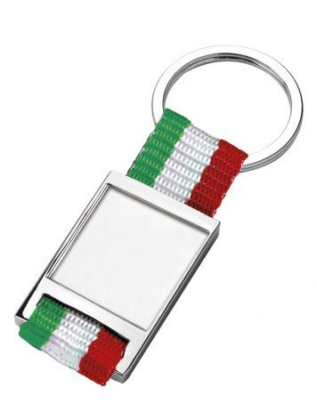 Keyring fabric italian flag hollow, product image (1)