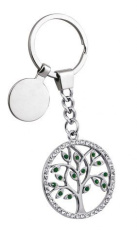 Keyring life tree with strass