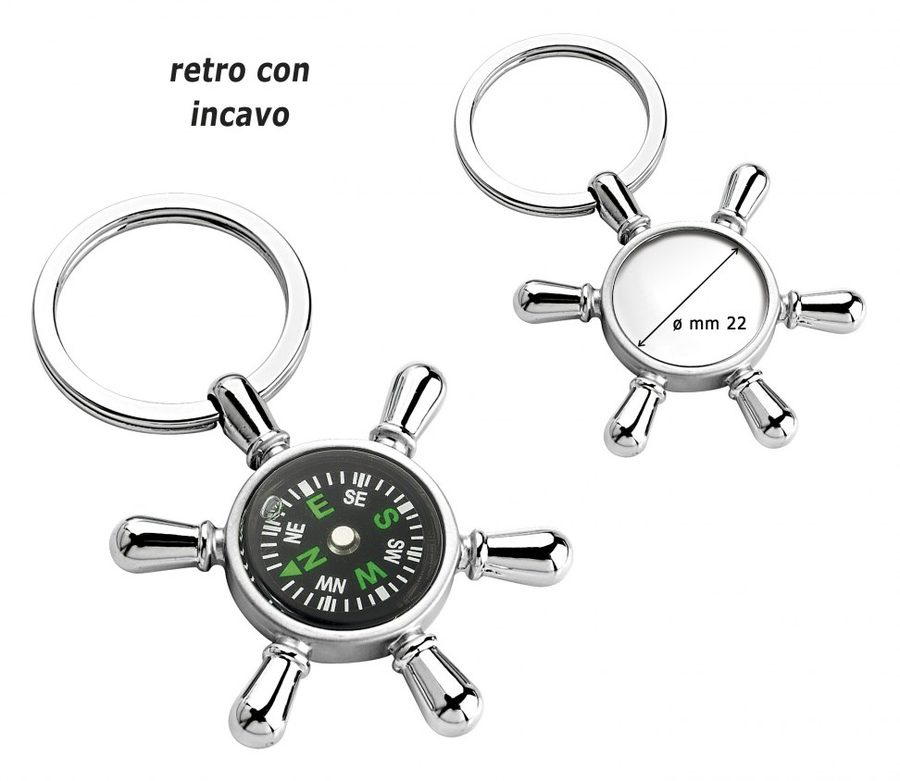 Keyring boat's wheel with compass, product image (1)