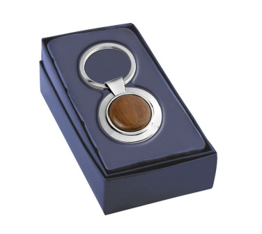 Keyring round with wood d=25 mm, product image (3)