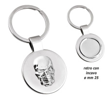 Keyring skull with hollow
