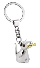 Keyring little dog with bone