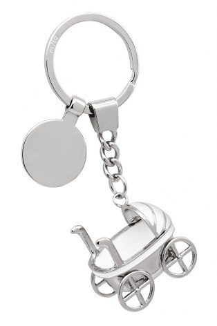Keyring baby carriage with token, product image (1)