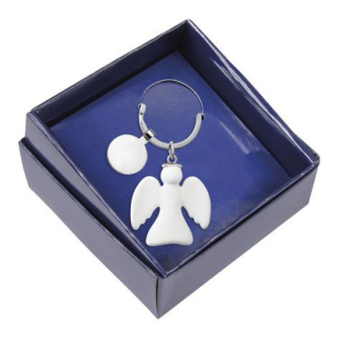 White angel keyring with token, product image (4)