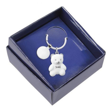 Token white teddy bear keyring, product image (4)