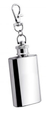 Steel flask with spring clip 59,1 ml-2oz