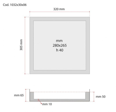 Blue satin box blue 320 × 305 × 65 mm, product image (4)