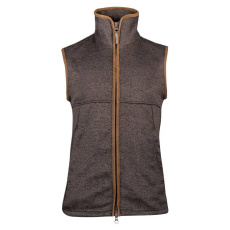 Melange Fleece Gilet Brown Fleck
