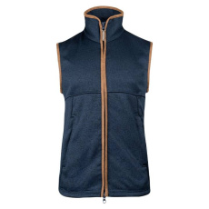 Melange Fleece Gilet Navy Fleck