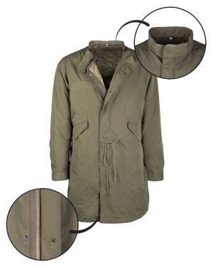 US Shell Parka M65 with lining, olive green – Mil-Tec (2)