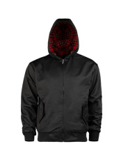 New hooded blouson 'English style', black