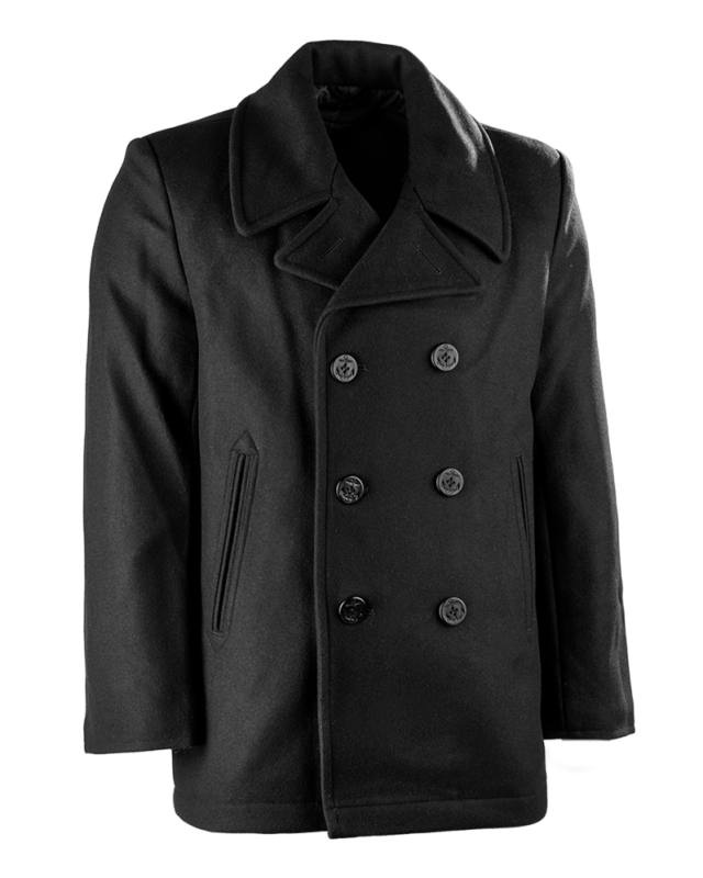 US Navy Pea Coat Cloth Black (kn.black) – Mil-Tec (1)