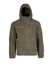 Cold weatherproof fleece jacket Generation II with hood, olive green