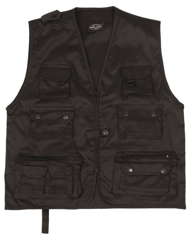 Hunting and fishing vest, black – Mil-Tec