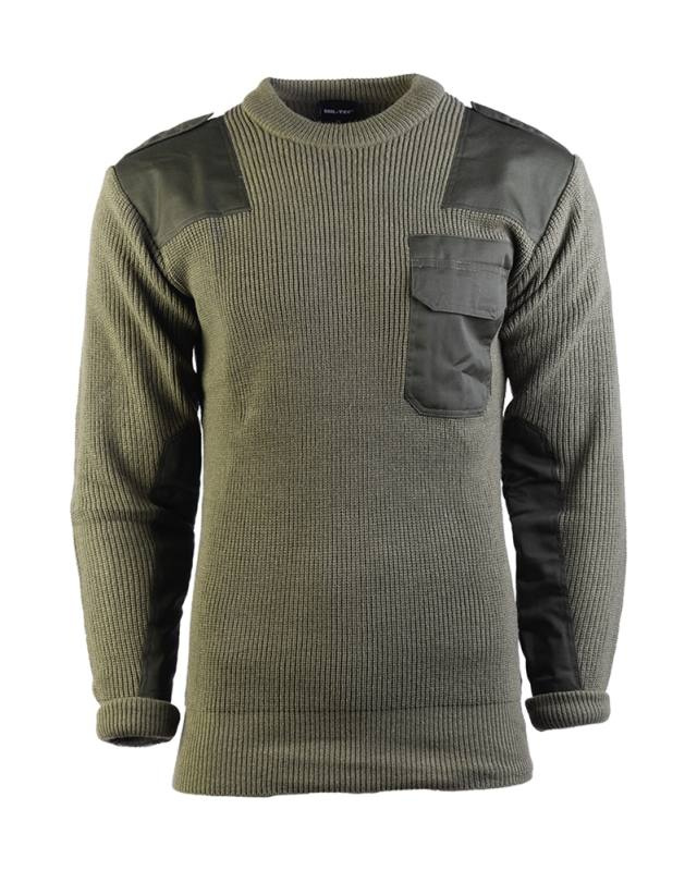 Sweater BW Polyacrylic Olive Green – Mil-Tec (1)