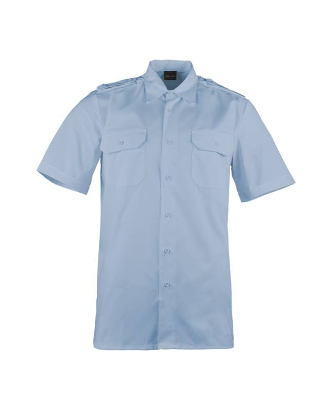 Short-sleeved service shirt, T/C, light blue – Mil-Tec (1)