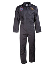 US Flight Suit with Badges, Black