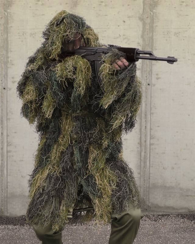 Ghillie Parka ′anti Fire′ Pro Woodland camouflage pattern – Mil-Tec
