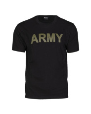 T-shirt with 'army' print, black