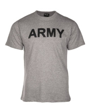 T-shirt with 'army' print, grey