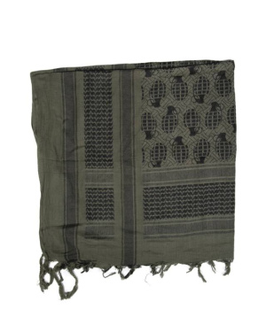 Scarf 'shemagh' 110 × 110CM Pineapple Olive Green/Black. – Mil-Tec (2)